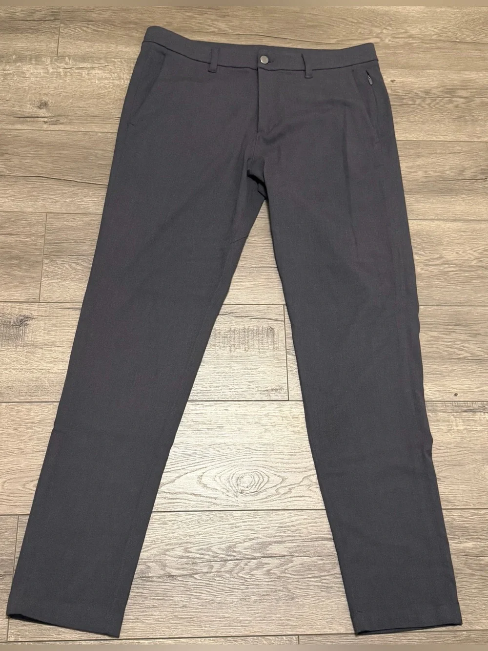 Lululemon Commission Wool Pants Mens Gray Slim Dress Preppy M5561S Sz 34